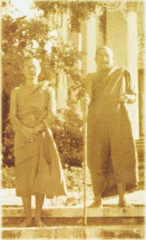 Venerable Luang Por Anan during his early training with Venerable Luang Por Chah